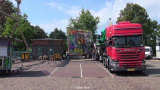 Kermis Hoorn 2023 Transport en opbouw Deel 8 [upl. by Olumor]