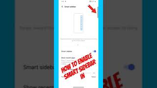 How to enable smart sidebar in vivo t3 5g shortsvideo [upl. by Mariande]