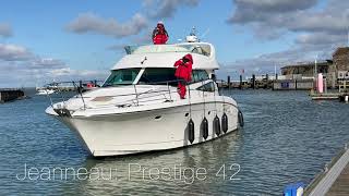 Jeanneau Prestige 42 Berthing Yarmouth Harbour [upl. by Ariahaj]