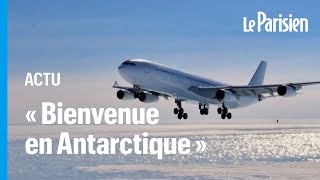 Un Airbus A340 se pose en Antarctique une première historique critiquée sur les réseaux [upl. by Ojyma203]