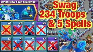 Lunar New Year ChallengeSwag 234 Troops amp 5 Spells [upl. by Taran]