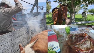 ASADO EN LA ESTANCIA HOY CORDERO [upl. by Aetnuahs]