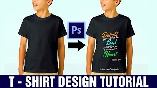 How to Design a T  Shirt in Photoshop CS6  Tutorial [upl. by Christiana]