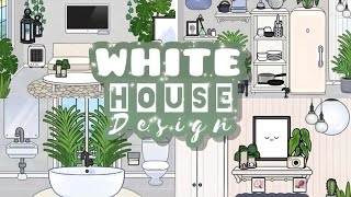 WHITE HOUSE DESIGN Bohemian House 🤍  Toca Boca [upl. by Naedan568]