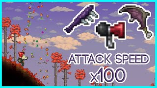 All Weapons Added in Terraria 143 but they are 100x faster [upl. by Nalda]