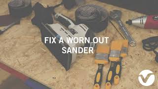 How to put Sandpaper on a Palm Sander or Orbital Sander  VELCRO® Brand [upl. by Nodla113]