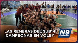 LAS REMERAS DEL SUB14 ¡CAMPEONAS EN VÓLEY  NOTICIERO 9 [upl. by Aia]