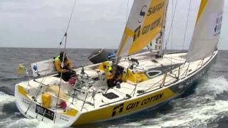 AG2R  Envoi du large depuis le bateau média Etoile Gwénolé Gahinet Safran  Guy Cotten [upl. by Maggi]