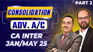 Consolidation  Advanced Accounting  CA Inter JanMay 25 CA Inter Adv AC Ch 10  Part 2 [upl. by Tayler]