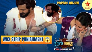 Kiraak Boys Khiladi Girls  Wax Strip Punishment  Papam Arjun and Chaitu  Jatara Theme  Star Maa [upl. by Aindrea]