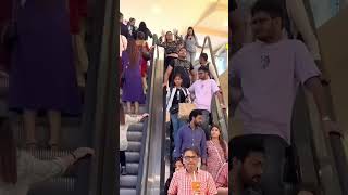 Slapping prank 😜😱 Escalator comedy reaction reaction fun funnycomedy [upl. by Oine]