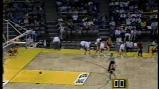 1988 Iowa womens basketball  Jolette Law halfcourt shot [upl. by Sevart168]