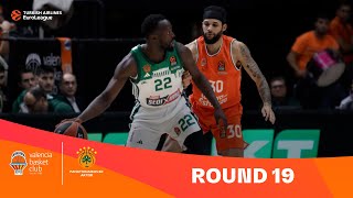 ValenciaPanathinaikos  Round 19 Highlights  202324 Turkish Airlines EuroLeague [upl. by Aidin]