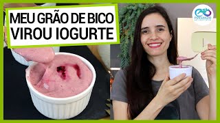 FIZ IOGURTE ULTRA CREMOSO E PROBIÃ“TICO COM GRÃƒO DE BICO MAIS SAUDÃVEL VEGANO E FÃCIL [upl. by Amin436]