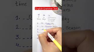 English Test  At On In [upl. by Adnim]