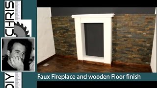 Fake Fireplace and wooden Floor finish DekoKamin bauen [upl. by Neisa]