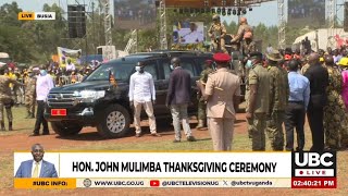 MUSEVENI ARRIVES IN BUSIA UNDER TIGHT SECURITY FOR HON JOHN MULIMBAS THANKSGIVING CEREMONY [upl. by Niehaus]