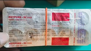 Metpure XL 125 Tablet Uses in Hindi  Side Effects  Dose हाई ब्लड प्रेशर metpure xl 125 [upl. by Tnahs497]