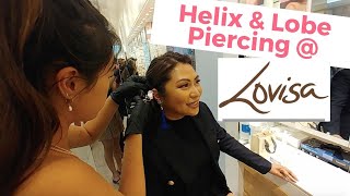 Lovisa Helix and Lobe Piercing  Does a Piercing Hurt  Vlogmas Day 15 lovisapiercing lovisa [upl. by Alokin]