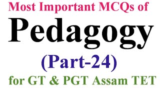 Pedagogy MCQs of High School TET amp Higher Secondary TET Part24 [upl. by Euqinahs347]