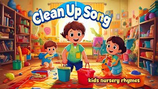 Clean Up Song  Fun Animated Song  Nursery Rhymes  Kids Songs  MiC Kids World [upl. by Anilave153]