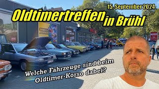 Oldtimertreffen in Brühl bei KÖLN am 15092024  viele Klassiker  Oldtimer  Stadtfest  in 4K [upl. by Ynner]