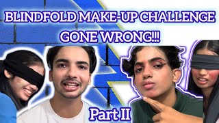 BLINDFOLD MAKEUP CHALLENGE  PART 2  GONE WRONG😂  ASMILA SULTHANA [upl. by Akienom]