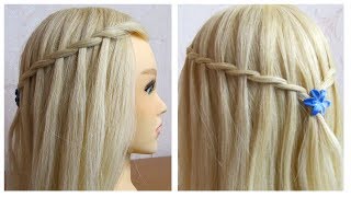 Comment faire une tresse cascade ★ Tuto coiffure pour debutant ★ facile et rapide [upl. by Enyalb]