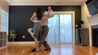 Argentine Tango Vocabulary Gancho Variations 2 from mirror position molinetes turbo and more [upl. by Blondell]