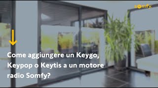 Come aggiungere un Keygo Keypop o Keytis a un motore radio Somfy [upl. by Tamanaha]