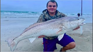 BULL REDS from BeachJetties Boca Chica Beach [upl. by Nomyaw]