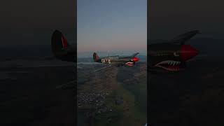 Sunset P40 formation warbird aviation pilot [upl. by Atalaya]