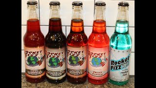 Rocket Fizz Red Licorice Root Beer Float Black Cherry Fruit Punch amp Rocket Fuel Review [upl. by Yetak]