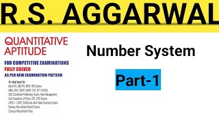 Number System Part 1  RS Aggarwal Aptitude  Essential Math Skills [upl. by Ingram]