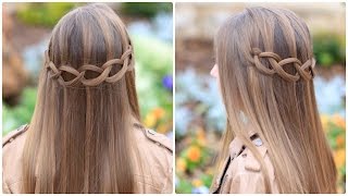 Loop Waterfall Braid  Cute Hairstyles [upl. by Dalt]