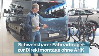 Nugget amp Copa Zubehör Schwenkbarer Fahrradträger zur direkten Montage ohne AHK [upl. by Alroi]