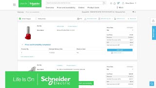 mySchneider How to Check for Products Price and Availability  Schneider Electric [upl. by Eiboh]