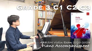 Grade 3 C1 C2 C3  ABRSM Violin Exam 20202023  Piano Accompaniment  Stephen Fung 🎹 [upl. by Effy]