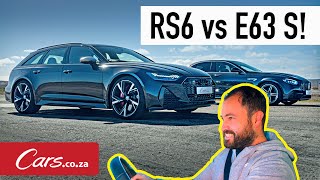 Allnew Audi RS6 vs Mercedes E63S AMG  Quartermile Shootout standing start and rolling start [upl. by Hilton102]