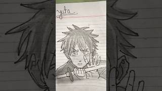 I make Yuta in my death note drawing drawing anime yutaokkotsu jjk artwork [upl. by Lleynad]