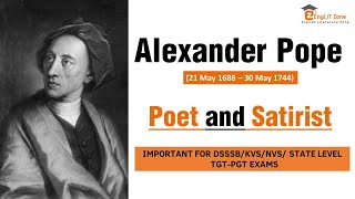 Alexander Pope  Biography of Alexander Pope  Alexander Pope Life and Works  Popes Heroic Couplet [upl. by Wyatan]