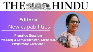 23 March 2024  The Hindu Editorial Practice Exercise  New Capabilities [upl. by Nellahs]