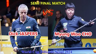 Myung Woo CHO vs Dick JASPERS  Semi Final Match  World Cup Billiards 3 Cushion Seoul 2024 [upl. by Avir990]