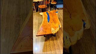 Epoxy table woodcraftsepoxyliveedge woodprojectscarpentry tabltable liveedgetableshort [upl. by Ettari346]