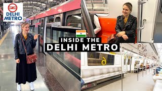 THE BEST METRO IN THE WORLD Inside The Incredible Delhi Metro  India Vlog [upl. by Nerhe641]