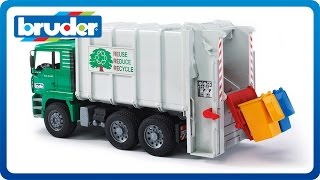 Bruder Toys MAN TGA Rear Loading Garbage Truck 02764 [upl. by Hartill]