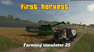 harvesting day on the farm farming simulator 25episode 1 [upl. by Sivie]