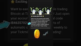 Do you want to earn IB Cashback while trading BTC at Tickmill Use ref code IB46357021 [upl. by Neelhsa]