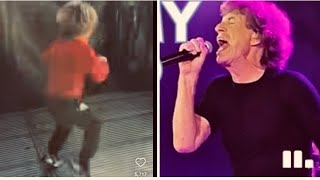 Mick Jagger’s Son Dances Off Stage at a 2024 Rolling Stones Concert [upl. by Edasalof134]