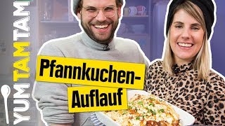 Überbackene Pfannkuchen mit Feta amp Pilzen  AUFGEBRAUCHT 3  yumtamtam [upl. by Labinnah]